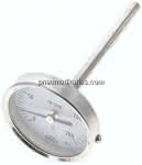 Bimetallthermometer, waage-,recht D63/0 bis +200°C/100mm