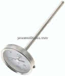 Bimetallthermometer, waage-,recht D63/0 bis +200°C/160mm
