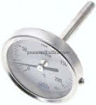 Bimetallthermometer, waage-,recht D63/0 bis +200°C/63mm