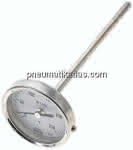 Bimetallthermometer, waage-,recht D63/0 bis +250°C/160mm