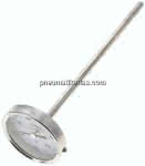 Bimetallthermometer, waage-,recht D63/0 bis +250°C/200mm