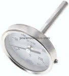 Bimetallthermometer, waage-,recht D63/0 bis +250°C/63mm