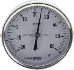 Bimetallthermometer, waage- recht D100/-20 bis +60°C/63mm