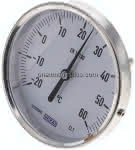 Bimetallthermometer, waage-,recht D100/-20 bis +60°C/63mm