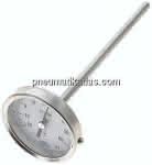 Bimetallthermometer, waage-,recht D63/-20 bis +60°C/160mm