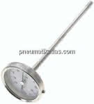 Bimetallthermometer, waage-,recht D63/-20 bis +60°C/200mm