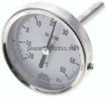 Bimetallthermometer, waage-,recht D63/-20 bis +60°C/63mm