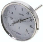 Bimetallthermometer, waage-,recht D100/-30 bis +50°C/100mm