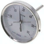 Bimetallthermometer, waage-,recht D100/0 bis +60°C/100mm