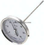 Bimetallthermometer, waage-,recht D100/0 bis +60°C/200mm