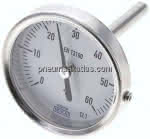 Bimetallthermometer, waage-,recht D63/0 bis +60°C/63mm