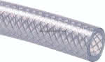 PVC-Gewebeschlauch 16,2 (5/8"),x23,6mm, transparent, 100 mtr.