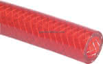 PVC-Gewebeschlauch 9 (3/8") x15mm, rot-transparent, Meterw