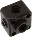 Wanddose (Verteiler) 2x G 1/2",(+3x G 1/2"), Kunststoff