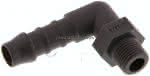 Winkel-Gewindetülle R 1/8"-8 (,5/16")mm, PA 6