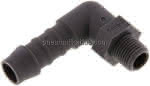Winkel-Gewindetülle R 1/8"-9 ( 3/8")mm, PA 6