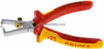 Abisolierzange, 160 mm, verchromt mit 2K-Griffen, VDE-