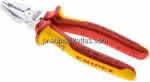 Kraft-Kombizange, 180 mm, verchromt mit 2K-Griffen, VDE-