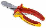 Kraft-Seitenschneider, verchromt mit 2K-Griffen, VDE-