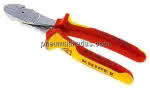Kraft-Seitenschneider, verchromt mit 2K-Griffen, VDE-