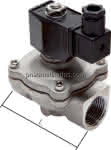 2/2-Wege ES-Magnetventil G 1- 1/2", 0-6/10 (DC/AC) bar, NC
