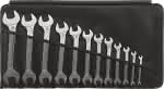 Doppelmaulschlüssel-Satz,DIN 3110 6-32mm,12-teilig in Rolltasche - Stahlwille