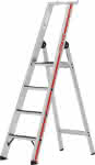 Stufenstehleiter R13,mit Plattform,einseitig begehbar - 4 StufenLänge 1,70 m
