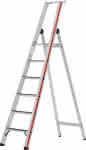 Stufenstehleiter R13,mit Plattform,einseitig begehbar - 6 StufenLänge 2,20 m