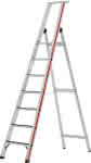 Stufenstehleiter R13,mit Plattform,einseitig begehbar - 7 StufenLänge 2,45 m