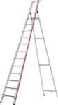 Stufenstehleiter R13,mit Plattform,einseitig begehbar - 12 StufenLänge 3,70 m