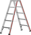 Stufenstehleiter R13,beidseitig begehbar,2x5 StufenLänge 1,30 m - HYMER