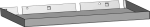 Ablagewanne,passend f. Lochwände,Lochung 10X10 mm RAL 7021