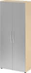 Schrank 4100 BM, 5 OH,K: Ahorn / F: Silber,80x34,6x188 cm (BxTxH)