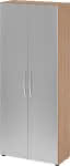 Schrank 4100 BM, 5 OH,K: Nussbaum / F: Silber,80x34,6x188 cm (BxTxH)