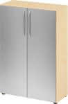 Schrank 4550 BM, 3OH,K: Ahorn / F: Silber,80x34,6x114,4 cm (BxTxH)