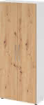 Schrank 4100 BM, 5 OH,K: Weiß / F: Asteiche,80x34,6x188 cm (BxTxH)