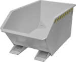 BAUER Späne-Kippbehälter,GU-E 1500 lackiert,RAL7005
