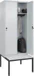 2 Abteile Bank Kunstst.,H2120xB800xT815mm,RAL7035/RAL7035 /P1G-7021