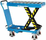 Hubtischwagen m. Rollenb.,Tischmaß: 1025x535,500 kg Tragfähigkeit