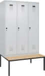 C+P Spind Evolo PLUS Sit-,zbank Holzleisten 3 Abte-,ile B1200xT815xH2120mm R-