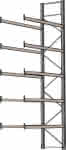 Palettenregal verzinkt,1 Feld á 1825 mm,H 6000xT 1100mm - 10 Holme 2000 kg