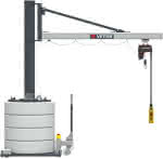 Mobiler Säulenschwenkkran,500kg,2,4m,270,MOBILUS+Elektrokettenzug - MOB12-US5-2,9