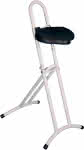 Stehhilfe Mod. 3680,klappbar, lichtgrau,bis 80 kg, Sitz PU - Sitzhöhe 610-860 mm