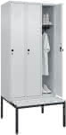3 Abteile Bank Kunstst.,H2120xB900xT815mm,RAL7035/RAL7035 /P1G-7021