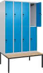 C+P Doppelst. Spind Clas-,sic PLUS mit untergeb. S-,itzb. B1200xT815xH2120mm