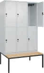 C+P Doppelst. Spind Clas-,sic PLUS mit untergeb. S-,itzb. B1200xT815xH2120mm