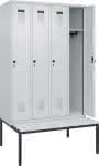 C+P Spind Evolo PLUS Sit-,zbank Kunststoffleisten 4,Abteile B1200xT815xH2120-