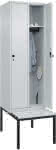 2 Abteile Bank Kunstst.,H2120xB600xT815mm,RAL7035/RAL7035 /P1G-7021
