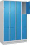 C+P Schließfachschrank C-,lassic PLUS Sockel B1200-,xT500xH1950mm 4 Abteile