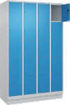 C+P Schließfachschrank C-,lassic PLUS Sockel B1200-,xT500xH1950mm 4 Abteile